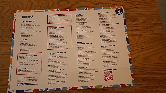 Menu – Salero Bahrain