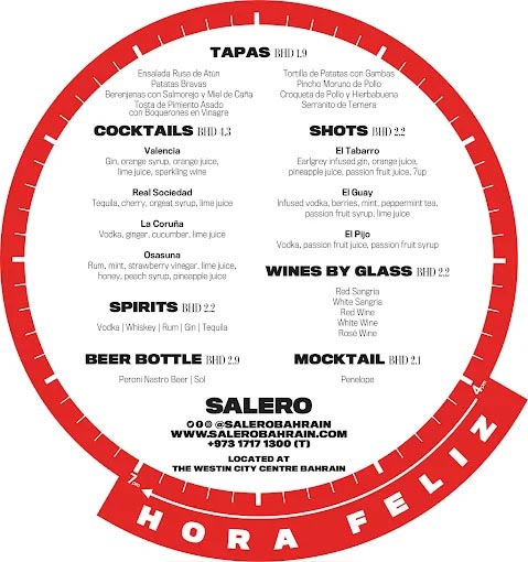 Menu – Salero Bahrain